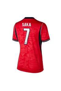 Englanti Bukayo Saka #7 Jalkapallovaatteet Naisten Vieraspaita MM-kisat 2026 Lyhythihainen
